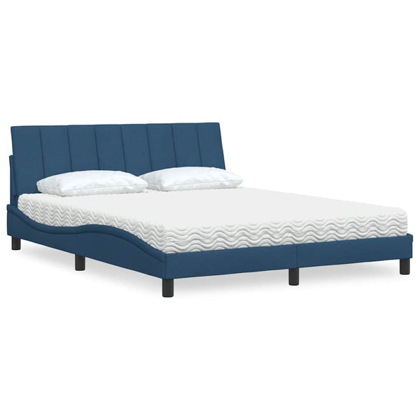 Bett mit Matratze Hanko Blau 160x200 cm