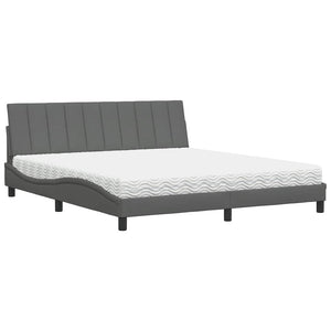 Bett mit Matratze Hanko Dunkelgrau 180x200 cm