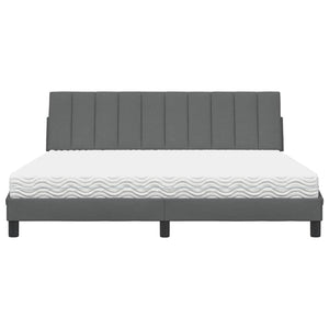 Bett mit Matratze Hanko Dunkelgrau 180x200 cm