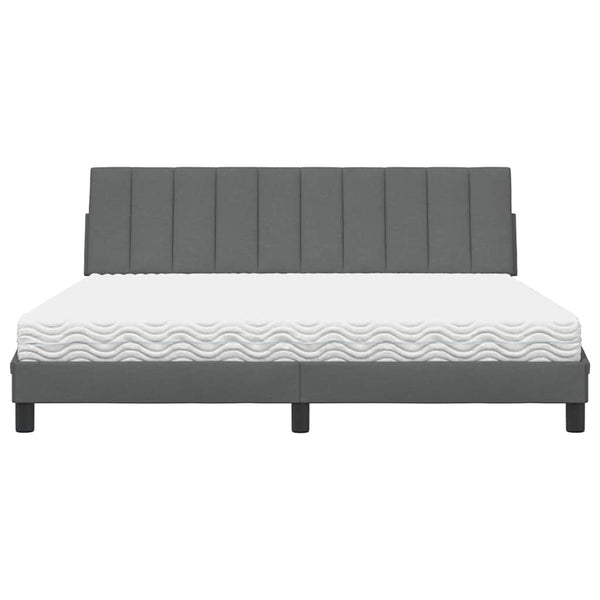 Bett mit Matratze Hanko Dunkelgrau 180x200 cm