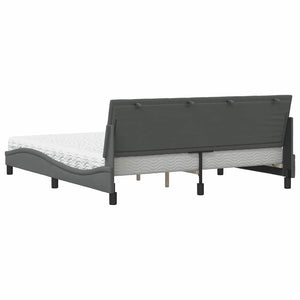 Bett mit Matratze Hanko Dunkelgrau 180x200 cm