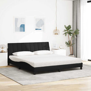 Bett mit Matratze Hanko Schwarz 180x200 cm