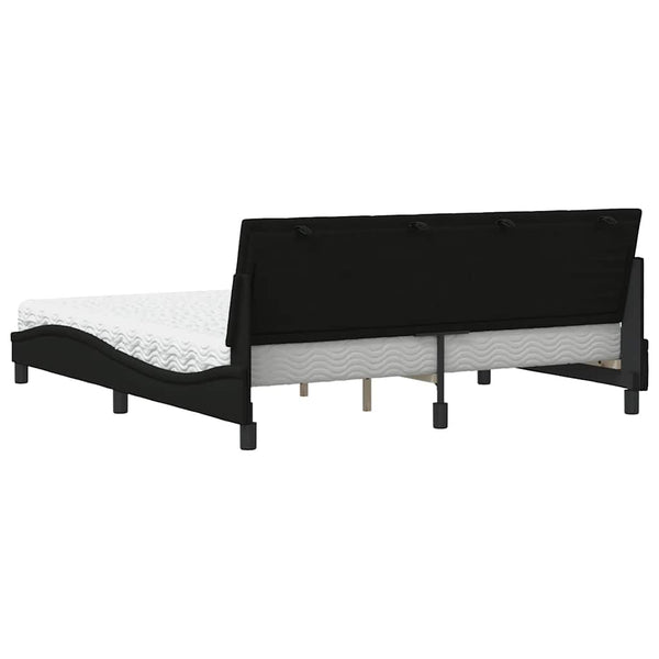 Bett mit Matratze Hanko Schwarz 180x200 cm