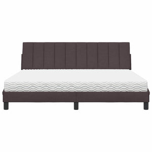 Bett mit Matratze Dunkelbraun 180x200 cm