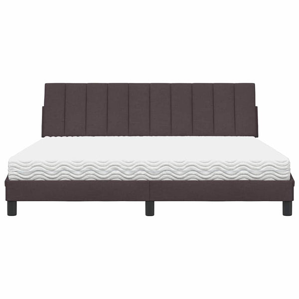 Bett mit Matratze Dunkelbraun 180x200 cm