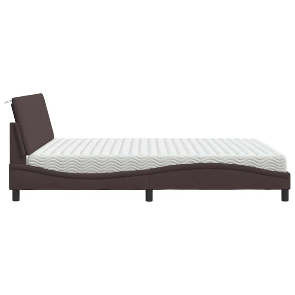 Bett mit Matratze Dunkelbraun 180x200 cm