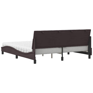 Bett mit Matratze Dunkelbraun 180x200 cm