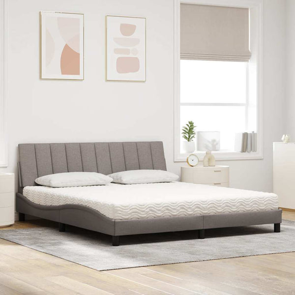 Bett mit Matratze Hanko Taupe 180x200 cm