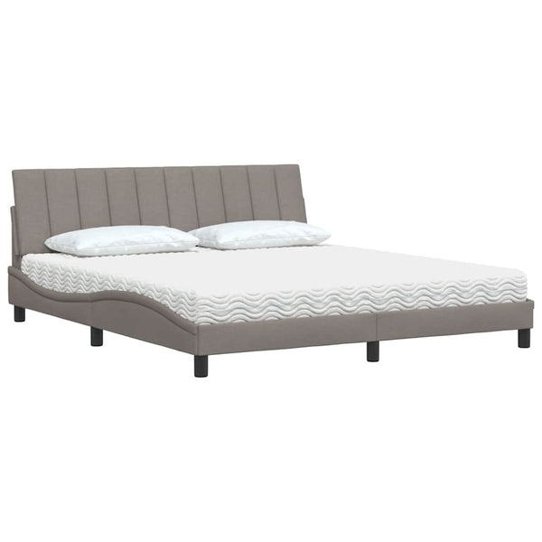 Bett mit Matratze Hanko Taupe 180x200 cm