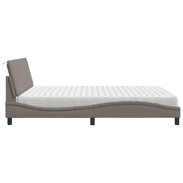 Bett mit Matratze Hanko Taupe 180x200 cm