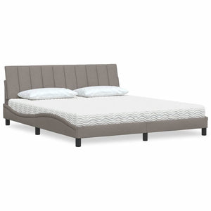 Bett mit Matratze Hanko Taupe 180x200 cm