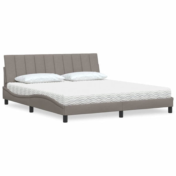 Bett mit Matratze Hanko Taupe 180x200 cm