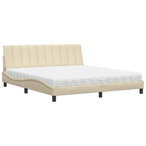 Bett mit Matratze Hanko Creme 180x200 cm