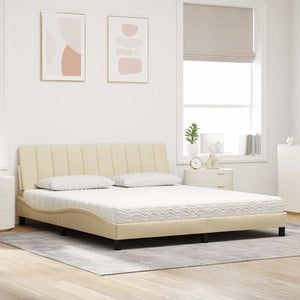 Bett mit Matratze Hanko Creme 180x200 cm