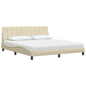 Bett mit Matratze Hanko Creme 180x200 cm