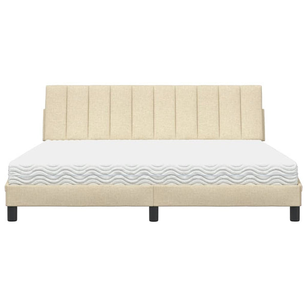 Bett mit Matratze Hanko Creme 180x200 cm