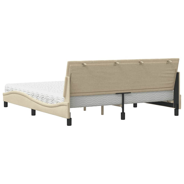 Bett mit Matratze Hanko Creme 180x200 cm