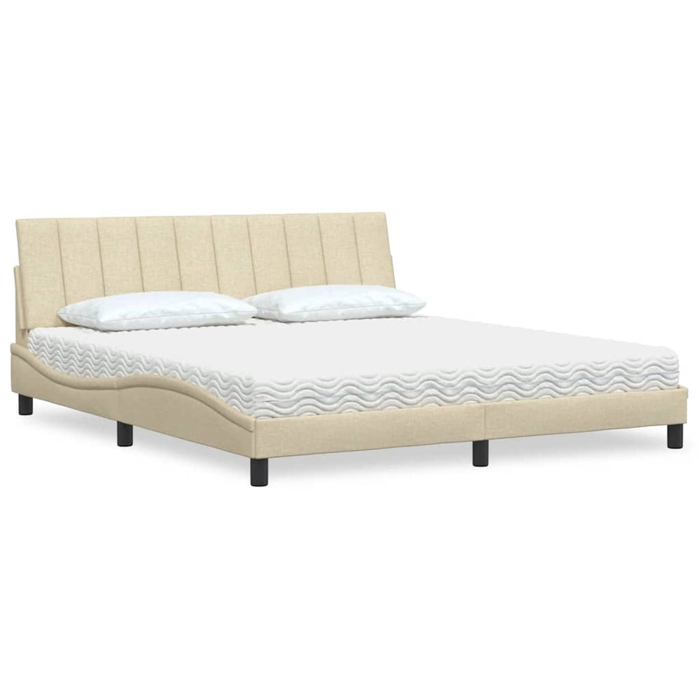 Bett mit Matratze Hanko Creme 180x200 cm