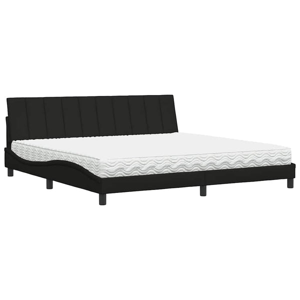 Bett mit Matratze Hanko Schwarz 200x200 cm