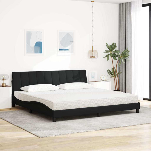 Bett mit Matratze Hanko Schwarz 200x200 cm
