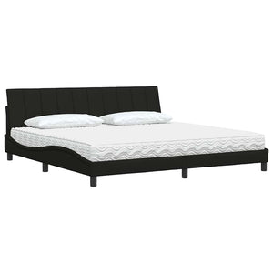 Bett mit Matratze Hanko Schwarz 200x200 cm