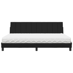 Bett mit Matratze Hanko Schwarz 200x200 cm