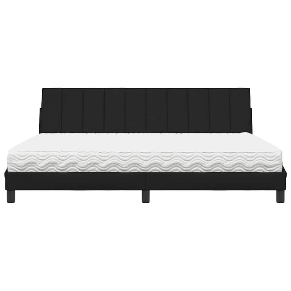 Bett mit Matratze Hanko Schwarz 200x200 cm