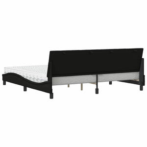 Bett mit Matratze Hanko Schwarz 200x200 cm