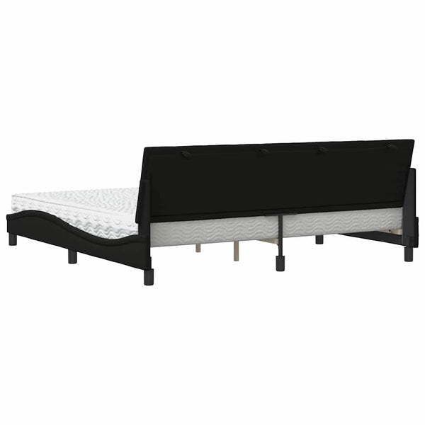 Bett mit Matratze Hanko Schwarz 200x200 cm
