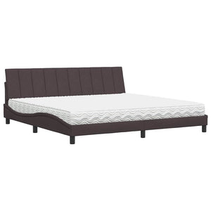 Bett mit Matratze Hanko Dunkelbraun 200x200 cm