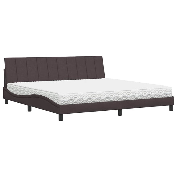 Bett mit Matratze Hanko Dunkelbraun 200x200 cm