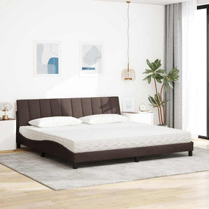 Bett mit Matratze Hanko Dunkelbraun 200x200 cm