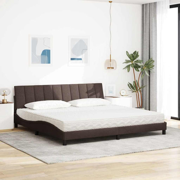 Bett mit Matratze Hanko Dunkelbraun 200x200 cm