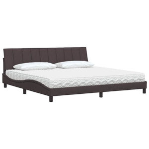 Bett mit Matratze Hanko Dunkelbraun 200x200 cm