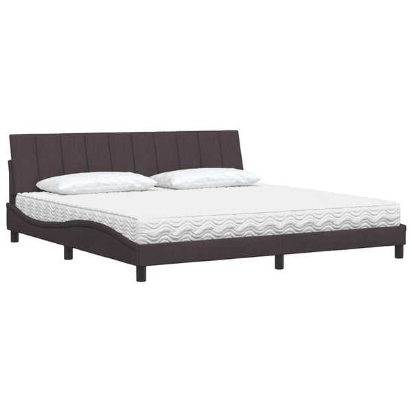 Bett mit Matratze Hanko Dunkelbraun 200x200 cm