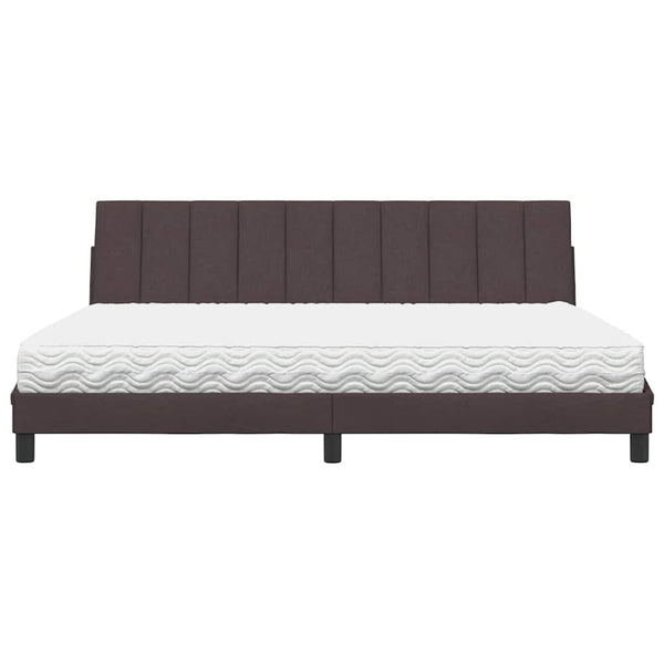 Bett mit Matratze Hanko Dunkelbraun 200x200 cm