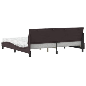 Bett mit Matratze Hanko Dunkelbraun 200x200 cm