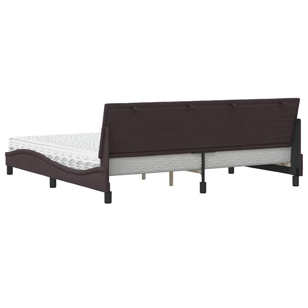 Bett mit Matratze Hanko Dunkelbraun 200x200 cm
