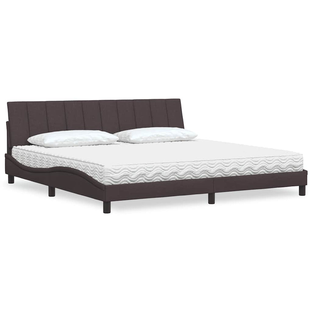 Bett mit Matratze Hanko Dunkelbraun 200x200 cm