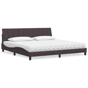 Bett mit Matratze Hanko Dunkelbraun 200x200 cm