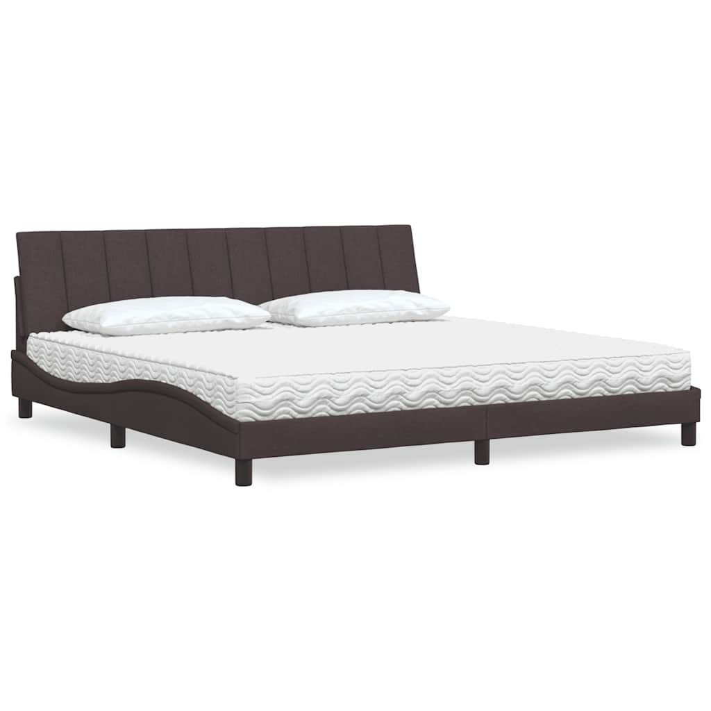 Bett mit Matratze Hanko Dunkelbraun 200x200 cm
