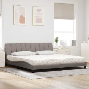 Bett mit Matratze Hanko Taupe 200x200 cm