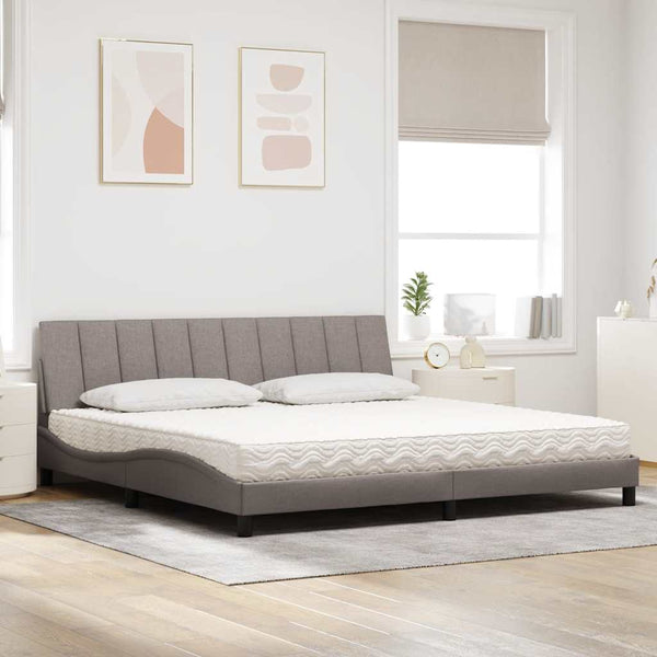 Bett mit Matratze Hanko Taupe 200x200 cm