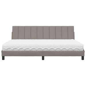 Bett mit Matratze Hanko Taupe 200x200 cm