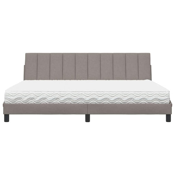 Bett mit Matratze Hanko Taupe 200x200 cm
