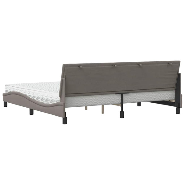 Bett mit Matratze Hanko Taupe 200x200 cm