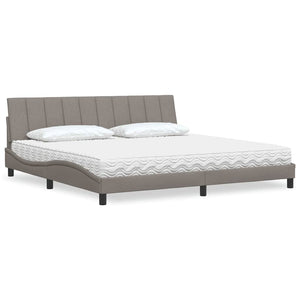 Bett mit Matratze Hanko Taupe 200x200 cm