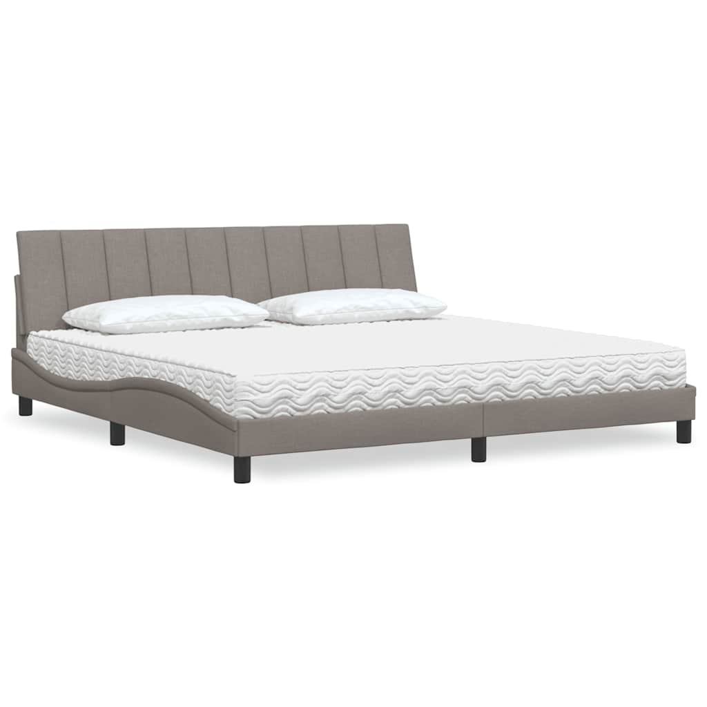 Bett mit Matratze Hanko Taupe 200x200 cm