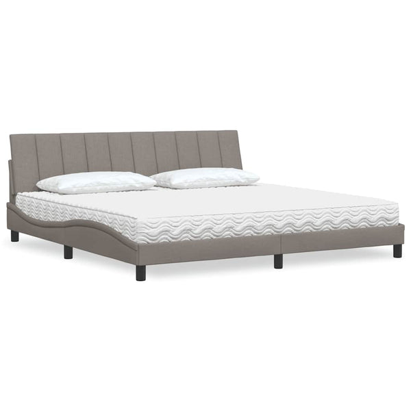 Bett mit Matratze Hanko Taupe 200x200 cm