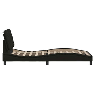 Bettgestell mit LED Schwarz 80x200 cm